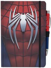 CurePink Poznámkový blok s propiskou Marvel|Spiderman: Logo (A5 14,8 x 21,0 cm)