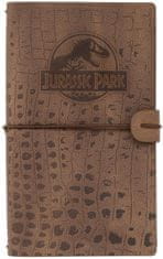 CurePink Cestovní a pracovní poznámkový blok Jurassic Park|Jurský park: Logo (12 x 19,5 cm)