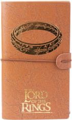 CurePink Cestovní a pracovní poznámkový blok The Lord of the Rings|Pán prstenů: Prsten (19,5 x 12 cm)