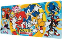 CurePink Herní podložka na stůl Sonic The Hedgehog|Ježek Sonic: Dobrodružství