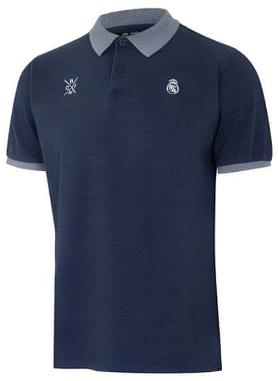 FotbalFans Polo tričko Real Madrid FC, modré, bavlna