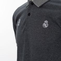 FotbalFans Polo tričko Real Madrid FC, šedá, bavlna | S