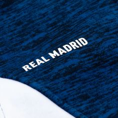 FotbalFans Dětská Mikina Real Madrid FC, modrá, kapuce, zip | 11-12r
