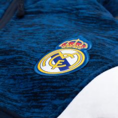 FotbalFans Dětská Mikina Real Madrid FC, modrá, kapuce, zip | 11-12r