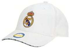FotbalFans Dětská kšiltovka Real Madrid FC, bílá, pruhy, 51-57cm