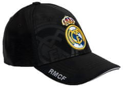 FotbalFans Kšiltovka Real Madrid FC, černá, barevný znak, 56-61 cm