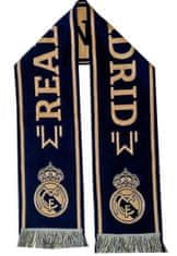 FotbalFans Šála Real Madrid FC, modrá, zlatá, 140x20 cm