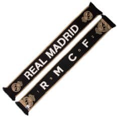 FotbalFans Šála Real Madrid FC, oboustranná, černá a zlatá