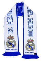 FotbalFans Šála Real Madrid FC, oboustranná, bílá a modrá