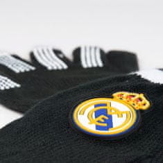 FotbalFans Rukavice Real Madrid FC, černo-bílé, protiskluzové, S