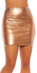 Amiatex Dámská sukně 104302 + Ponožky Gatta Calzino Strech, zlatá, XL