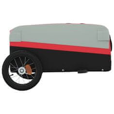 shumee Přívěsný vozík za kolo černý a červený 30 kg železo