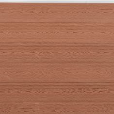 Greatstore Sada plotových dílců hnědá 353 x 186 cm WPC