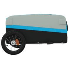 Vidaxl Vozík za kolo černý a modrý 30 kg železo