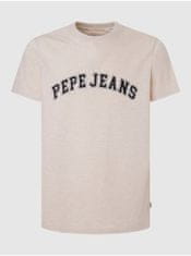 Pepe Jeans Béžové pánské tričko Pepe Jeans L