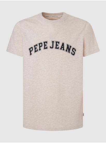 Pepe Jeans Béžové pánské tričko Pepe Jeans
