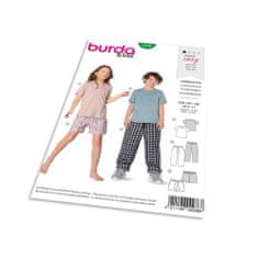 Burda Střih Burda 9288 - Dětské tričko, kalhoty s gumou v pase, šortky