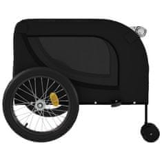 Greatstore Vozík za kolo pro psa černý oxfordská tkanina a železo