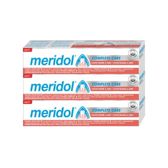 Meridol Complete Care citlivé dásně a zuby zubní pasta 3x 75 ml