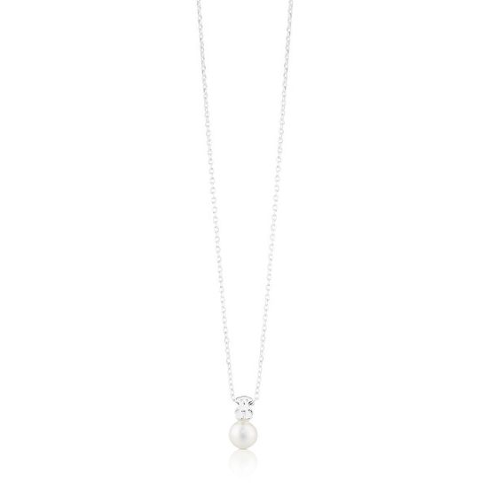 Tous Stříbrný náhrdelník s pravou perlou a medvídkem 214832500 (řetízek, přívěsek)