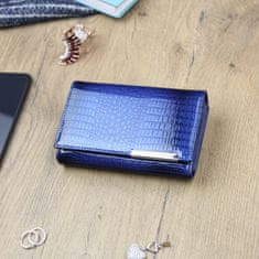 Gregorio Dámská luxusní kožená lakovaná peněženka Gregorio Elissa, modrá