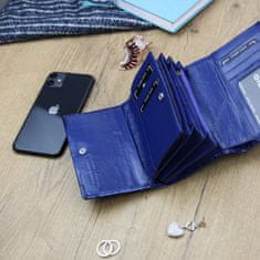 Gregorio Dámská luxusní kožená lakovaná peněženka Gregorio Elissa, modrá