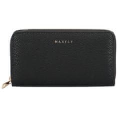 MaxFly Velká stylová dámská koženková peněženka Julien, černá