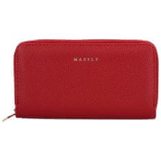 MaxFly Velká stylová dámská koženková peněženka Julien, červená