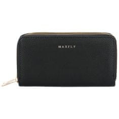 MaxFly Velká pouzdrová dámská koženková peněženka Glorii, černá