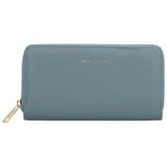 MaxFly Velká stylová dámská koženková peněženka Julien, matná modrá