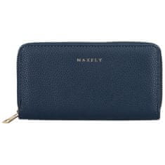 MaxFly Velká stylová dámská koženková peněženka Julien, námořnická modrá