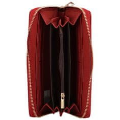 MaxFly Velká stylová dámská koženková peněženka Julien, červená
