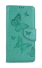 TopQ Pouzdro Xiaomi Redmi Note 12 knížkové Butterfly zelené 112023