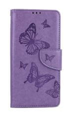TopQ Pouzdro Xiaomi Redmi Note 12 knížkové Butterfly fialové 112015