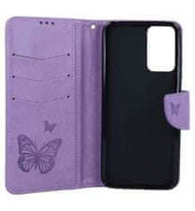 TopQ Pouzdro Xiaomi Redmi Note 12S knížkové Butterfly fialové 111956