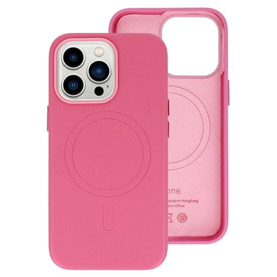 MobilPouzdra.cz Kryt Leather Magsafe Apple iPhone 13 Pro , barva růžová