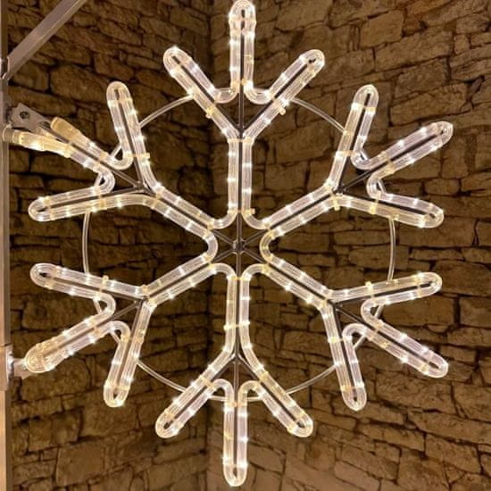 DecoLED DecoLED LED světelná vločka, sada na VO, 100 cm, teple bílá