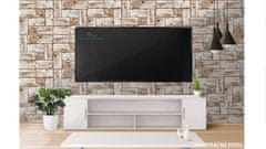 Grace 3D obkladový omyvatelný panel PVC White Loghouse (960 x 479mm)