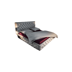 Invicta Interior (2728) PARIS luxusní postel 160x200cm šedý samet