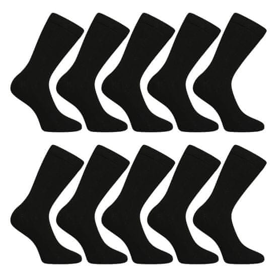 Nedeto 10PACK ponožky vysoké černé (10NDTP1001)