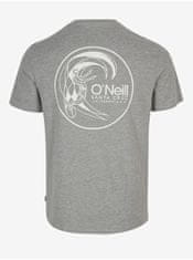 O'Neill Šedé pánské žíhané tričko O'Neill Circle Surfer XS