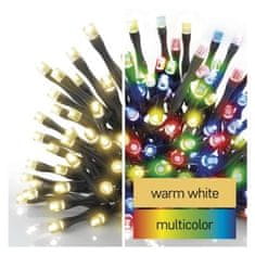 Emos LED vánoční řetěz 2v1 Multi s programy 10 m teplá bílá/barevná