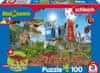 Puzzle Schleich Dinosauři z pravěku 100 dílků + figurka Schleich