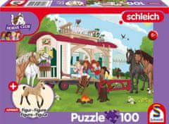 Schmidt Puzzle Schleich Táborák u karavanu 100 dílků + figurka Schleich