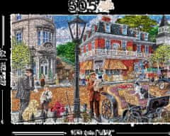 Wooden city Dřevěné puzzle Hlavní ulice 2v1, 505 dílků EKO
