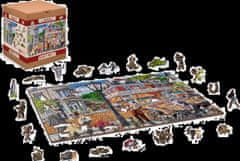 Wooden city Dřevěné puzzle Hlavní ulice 2v1, 505 dílků EKO