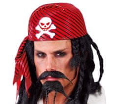 Guirca Pánsky pirátský klobouk červeno-černý