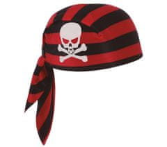 Guirca Pánsky pirátský klobouk červeno-černý