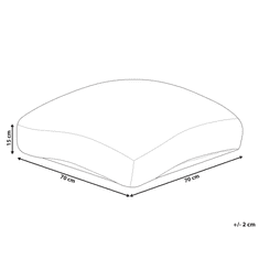 Beliani Bavlněný polštář na sezení 70 x 70 x 15 cm béžový JOARA