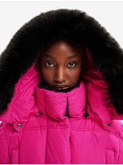 Desigual Růžový dámský zimní kabát Desigual Surrey S